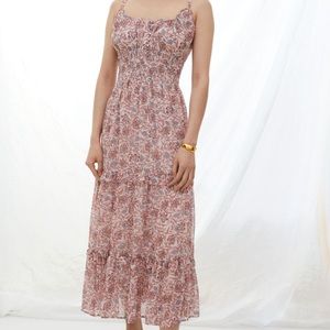 Anthropologie Rosebud Ruffled Midi Dress
